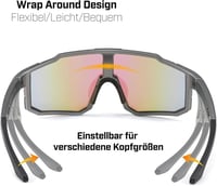 FEISEDY UV400 Tükrös Kerékpáros Napszemüveg - Férfi és Női Sporthoz 3