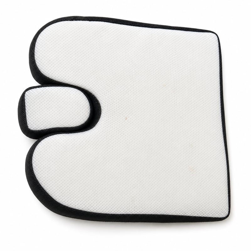 Pernă ortopédică ergonomică pentru scaun auto Healthfix cu spumă cu memorie, antiderapantă — parte albă pătată (produs utilizat)
