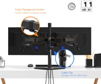 BONTEC Dupla Monitortartó | 13-27" LED/LCD | Állítható, Forgatható, 2x10kg 6