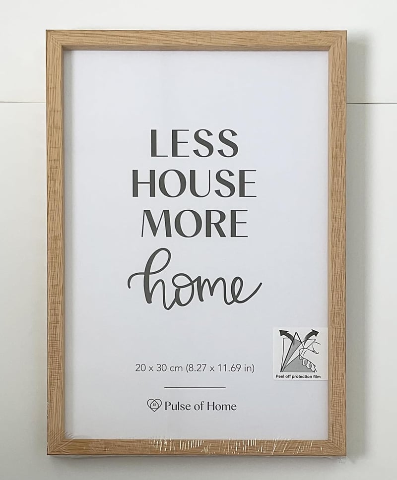 PULSE of HOME Tölgyfa Képkeret 20 x 30 cm - Vékony Európai Tölgy Posztertartó Gyerekszobába és Nappaliba - Tartós Tömörfa Fotókeret
