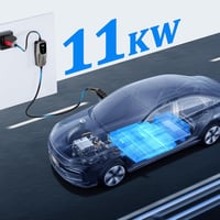 VDLPOWEREU Type 2 Elektromos Autó Töltőkábel 11kW, 5M - Hordozható Fali Töltőállomás CEE 16A, Időzíthető, Állítható Áramerősség, IP65 3