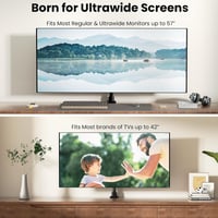 Putilsen Mount Monitortartó 24-57" Képernyőkhöz - Állítható Magasságú Asztali Monitorállvány, 27kg Teherbírás, VESA Kompatibilis, Fekete 5