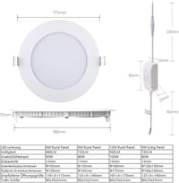 Greenclick 230V Süllyesztett LED Spotlámpa Szett, Dimmelhető, 5x12W, 960LM, Ultra Lapos (13mm), IP44 Vízálló, Meleg Fehér, Fürdőszobába, Kon 9