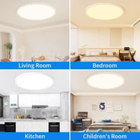 MOONSEA 60W Ultravékony LED Mennyezeti Lámpa, Távirányítós Fényerőszabályzás, 3000-6000K Színhőmérséklet, 60cm Kerek, Nappali, Hálószoba, Gy 6