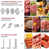 KitchenAid Artisan húsdaráló szett - rozsdamentes acél, 3 kolbásztöltővel, 4 tárcsával, 2 késsel és burgerpréssel 2