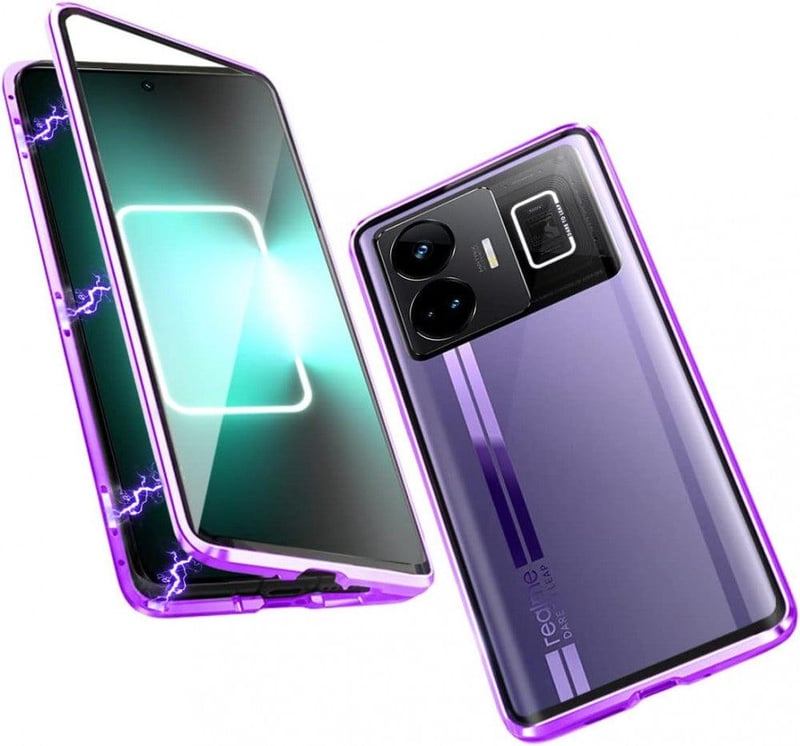 Realme GT 3 Lila Mágneses Védőtok - Erős Adszorpciós Technológiával