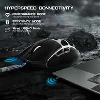 ATTACK SHARK R3PRO 46g Szuperkönyű Magnézium Gamer Egér, 8000Hz Vezeték Nélküli, 26000 DPI, PixArt PAW3395 Szenzor, Bluetooth/2.4G/Vezetékes 6