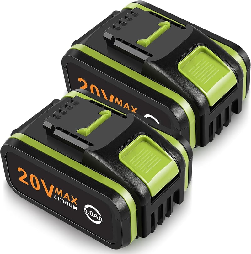 LabTEC 20V 5000mAh Akkumulátor Csomag (2db) - Worx WA3553 WA3760 WA3765 Kompatibilis Lítium-ion Pótakkumulátor Elektromos Szerszámokhoz