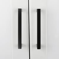 Goldenwarm LSJ12BK Négyzetes Rozsdamentes Acél Fogantyú Konyhai Szekrényekhez és Fiókokhoz - Fekete, 256 mm Lyuktávolság, Modern Dizájn 4