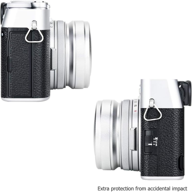 Fujifilm X100 sorozathoz JJC fém napellenző és adaptergyűrű - Ezüst