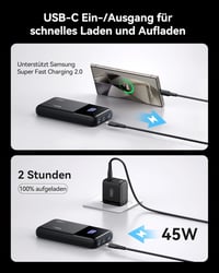 INIU 65W PD3.0 20000mAh Laptop Power Bank USB-C MacBook iPhone Samsung 5