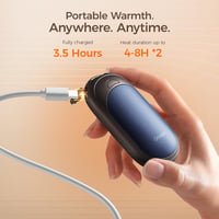 OCOOPA Tölthető Kézmelegítő Szett, 2db Mágneses Zsebméretű Melegítő, 5000mAh, Ultrakönnyű, 3 Hőfokozat 53°C-ig, Kempinghez, Raynaud-szindróm 6