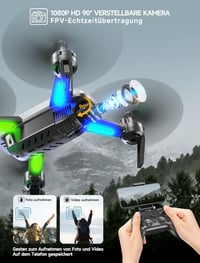 Wipkviey T6 Drón 1080p HD Kamerával, WiFi FPV Kezdőknek, 2 Akkumulátorral, 30 Perces Repülési Idővel, Gravitációs Szenzorral, Fejnélküli Mód 2