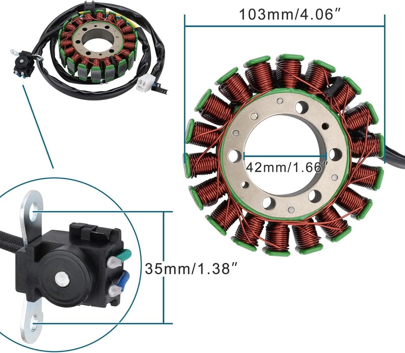 GOOFIT 18 Tekercses Motorkerékpár Gyújtótekercs - Magneto Stator Gyújtásgenerátor Suzuki VZ800 Marauder 800 Modellekhez (1997-2004)