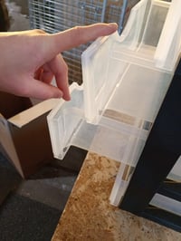 Organizator cu sertare din plastic Iris Ohyama DDDC-360 cu 6 compartimente, alb — murdar, laturi rupte, zgârietură mare (stare: vezi a 2-a imagine) 4