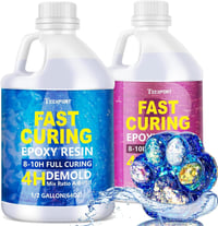 Teexpert Epoxy Gyanta, 1 Gallon Gyorsan Száradó Kristálytiszta Önterülő Öntőgyanta, 4 Órás Kiforma, 8-10 Órás Teljes Kötés, Ékszerkészítéshe 1