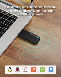 BrosTrend AC1200 USB WiFi adapter Linux rendszerekhez és Windows 11-hez, 5GHz/2.4GHz 2