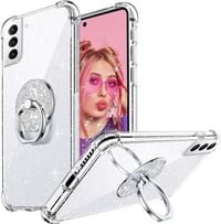 Samsung S21 FE átlátszó tok állítható gyűrűs tartóval 1