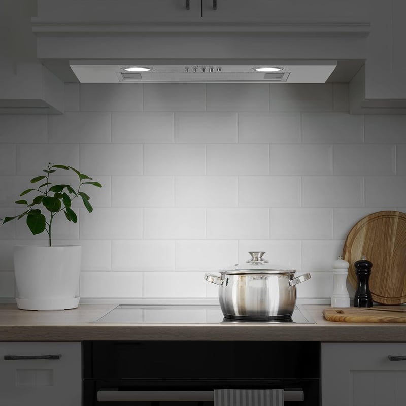 Ciarra CBCS5913A Páraelszívó Alap, 52 cm Széles, 300 m³/h Teljesítmény, Rozsdamentes Acél, LED Világítás, 3 Fokozat, Alumínium Zsírszűrő, CB