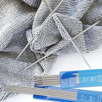 Coopay 5 db-os 3,5 mm-es rozsdamentes acél kötőtű készlet, 20 cm hosszú zokni kötőtűk sálakhoz, sapkákhoz, pulóverekhez, kézimunkához 2