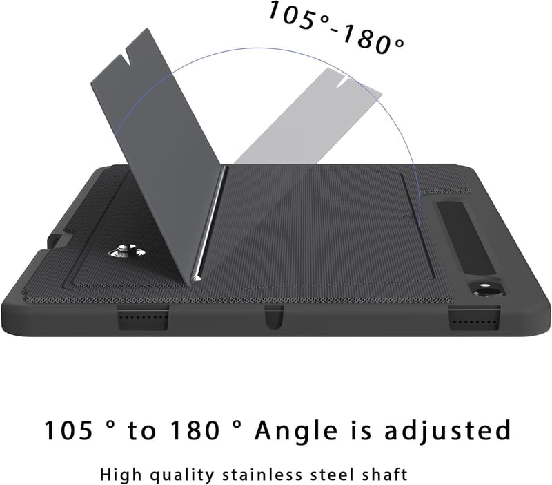 ROOFEI Bluetooth Billentyűzetes Tok Samsung Galaxy Tab S9 FE+/S9+/S10+ 12,4" Tablethez - Levehető RGB Háttérvilágítású QWERTZ Billentyűzet T