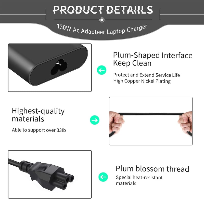 Dell XPS 15 130W USB-C töltő - Kompatibilis 9570/9575 modellekkel
