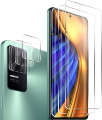 Xiaomi Poco F4 5G védőfólia szett - 6db, kijelzőre és kamerára, 9H keménység 2