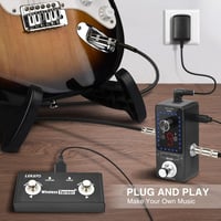 LEKATO Gitár Looper Pedál 9 Hurokkal, 40 Perces Felvételi Idővel, Beépített Hangoló, Korlátlan Overdub Funkció Elektromos Gitárhoz és Basszu 2