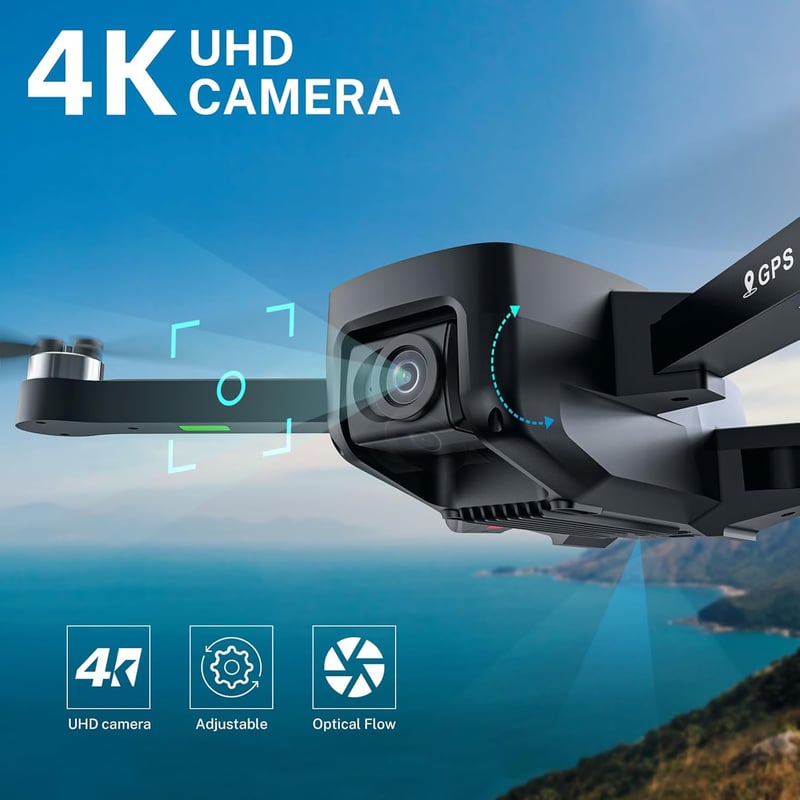 TEEROK T18S GPS Drón 4K Kamerával, 44 Perces Repülési Idő, 5G Átvitel, 500m Hatótáv, Követés Funkcióval, Kefenélküli Motor, Gesztus Irányítá