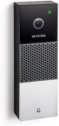 Netatmo Smart Video Doorbell WiFi-s okos videó kaputelefon, kétirányú hanggal, személyérzékeléssel, előfizetés nélkül, 1080p HD, éjjellátó,  1