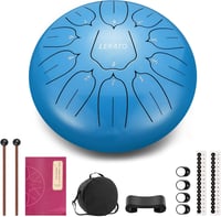 LEKATO 10 Hüvelykes Acél Nyelvdob 11 Hangú D-dúr Handpan Ütőhangszer Meditációhoz 6