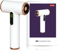 Bewinner Pro Akkumulátoros Hajszárító - 3 Sebességfokozat és Hőmérséklet, Vezeték Nélküli, Digitális Kijelzővel, Utazáshoz, Kempingezéshez,  1