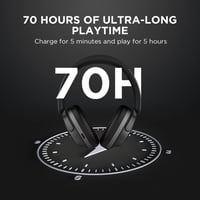 1More SonoFlow Zajszűrős Bluetooth Fejhallgató, 70 Órás Üzemidő, LDAC Hi-Res Vezeték Nélküli Hang, Fülre Illeszkedő, Tiszta Hívások, EQ Beál 5