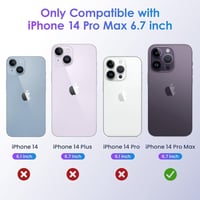 iPhone 14 Pro Max MagSafe-kompatibilis átlátszó tok lila mágneses állvánnyal 7