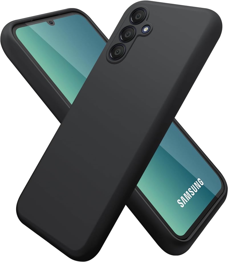 Samsung Galaxy A15 4G/5G Prémium Szilikon Tok - Fekete, Ütésálló AUKASE Védőtok