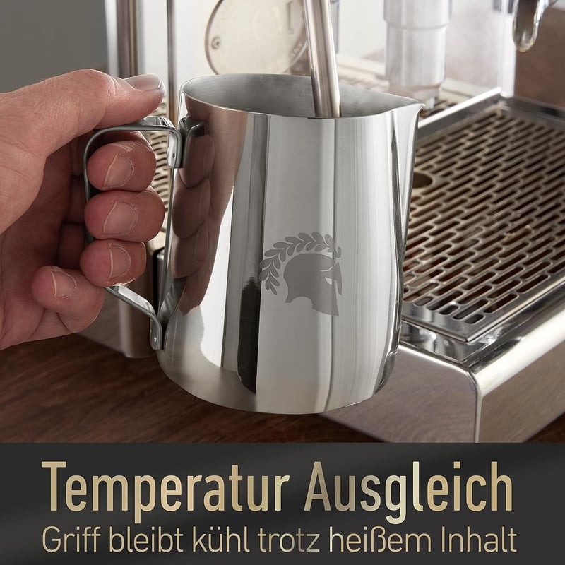 Barista Legends Tejkiöntő Szett - Rozsdamentes Acél 350ml + 600ml - Fényesített Tejhabosító Kancsó Latte Art Készítéshez - Barista Kiegészít