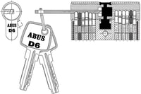 ABUS D6N nikkelezett zárbetét lakásajtókhoz, 30x35 mm 3