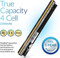 NinjaBatt Laptop Akkumulátor Lenovo IdeaPad G400s G500s G50 Z50 Z70 S410p kompatibilis - L12M4E01 L12L4A02 - Nagy teljesítményű 2200mAh cser 3
