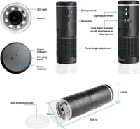 Cainda WiFi Digitális Mikroszkóp - 1080P HD Felvétel, 50-1000x Nagyítás, iOS/Android/Windows/Mac Kompatibilis, LED Világítással, Fém Állvánn 11