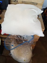 BedStory vankúš 80x80 cm 2 ks s odnímateľným poťahom z bambusového vlákna, biely antialergický mikrovláknový mäkký priedušný set vankúšov na spanie do spálne 2