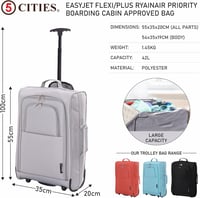 5 Cities Kézipoggyász Gurulós Táska 55 cm 42L Városi Mintás 2
