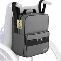 iMedic Deluxe szürke kerekesszék táska - praktikus kapaszkodóra rögzíthető tárolózseb 1
