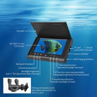 KAOLALI Halradar Víz Alatti Kamera 4.3" IPS Kijelzővel, 5000mAh Akkumulátor, 15m Kábel, IP68 Vízálló, Tengeri, Folyami és Jeges Horgászathoz 6