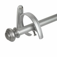 Dvojitá záclonová tyč Decopolitan s koncovkami v tvare urny, antické striebro, 91–183 cm (36–72"), 1 ks tyč (neúplná súprava, použité) 2
