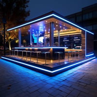 BENLUN COB LED Szalag 20m - 220-230V Kültéri IP65 Vízálló Kék Világítás, Nagy Fényerejű 200W, EU Csatlakozóval, Beltéri-Kültéri Használatra 5