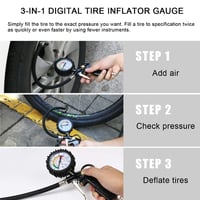 URAQT Digitális Nyomásmérő 220 PSI Gumiabroncs Inflálóval és Szelepcsere Szerszámmal 4