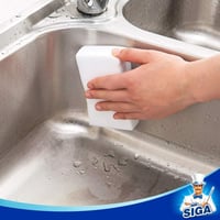 MR.SIGA Melamin Csodaszivacs Konyhai és Háztartási Tisztításhoz - 12 db-os Fehér Tisztítószivacs Készlet Makacs Szennyeződésekhez (12x6x3 cm 6