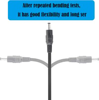GINTOOYUN DC Tápkábel Elosztó, 5.5x2.1mm 1 Apa - 2 Anya Adapter, Biztonsági Kamerákhoz, Routerekhez, DVR Rendszerekhez, 12V 100W (2 db) 5