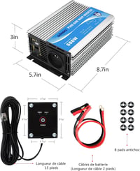 Giandel 600W színuszos inverter 12V-220V, USB és távirányító 6