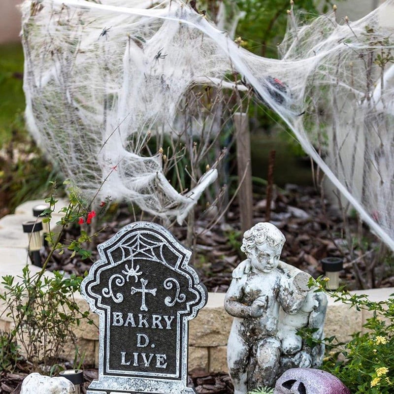 Világító, Nyújtható Pókháló - Ijesztő Halloween Dekoráció